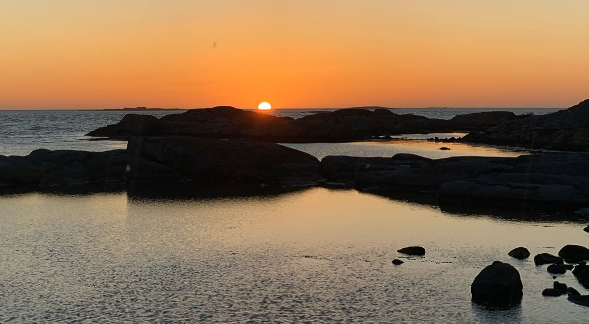 solnedgång fotö