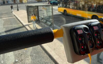 Åkte hop-on buss i Lissabon